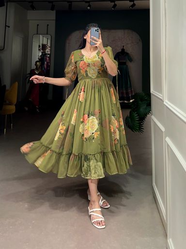 Georgette floral frock |  CodeM169 rdd