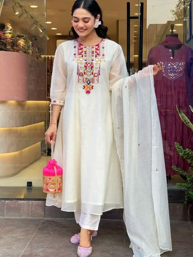Beautiful embroidery kurta set | Code K259 stt