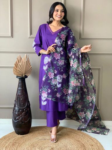 Beautiful  kurta with heavy embroidery lace work | Code K268 stt