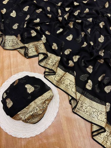 Pure Viscose Georgette Saree | Code AS421 rdd, tk