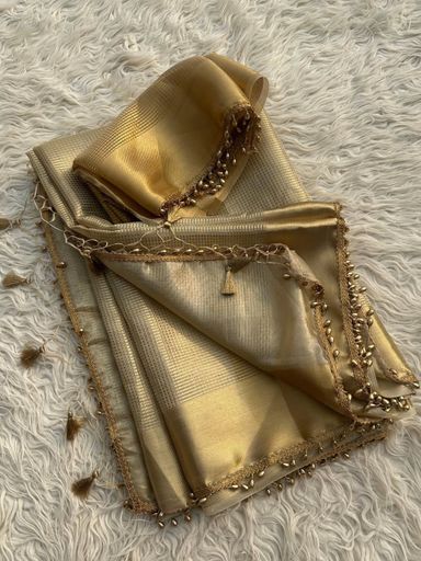 Beautiful banarsi handloom golden tissue silk saree | Code AS435 rdd