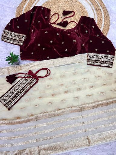 Viscose Georgette Saree | Code AS436 pjj
