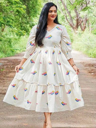 Beautiful puff slavees midi | Code M173 stt