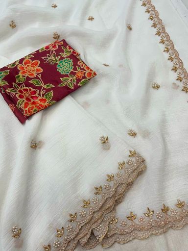 CRUNCHY SAREE | Code AS448 rdd
