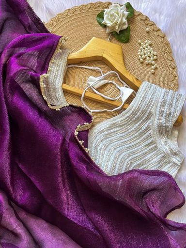 Beautiful Space Silk Crush Saree | Code AS455 rdd