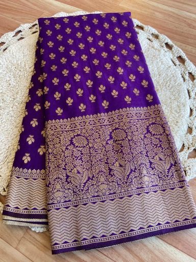 Pure Soft Khadi Crepe Silk Saree / Code AS471 rdd