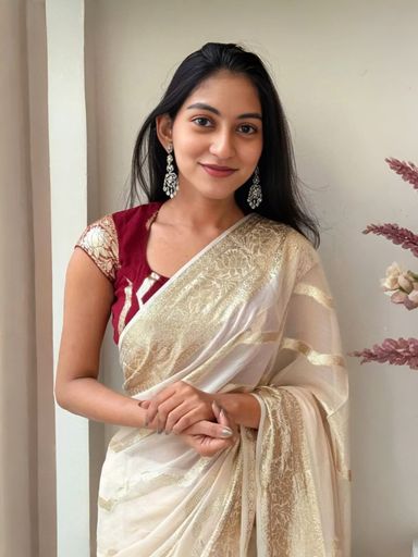 Pure Viscose Georgette saree | Code AS472 gtt