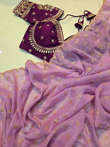 Beautiful Churchy Chiffon Saree | Code AS478 rdd