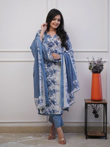 Beautiful cotton straight suit set | Code K301 stt