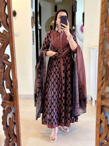 Beautiful cotton anarkali kurti set | Code K307 stt