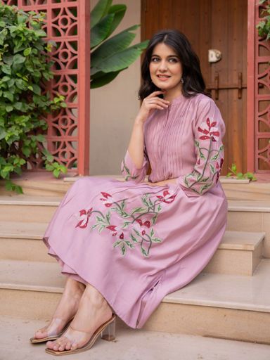 Beautiful pure cotton work kurti set | Code KD129 stt