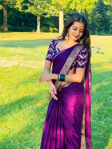 Viscose Chinon Weaving Pattern Saree  | Code AS484 rdd