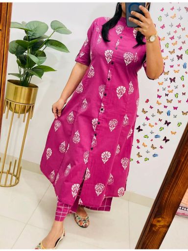 Jaipur print _aline cord -set | Code KD132 stt