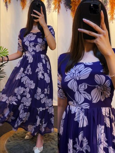 Fox Georgette Midi Dress | Code M180 mnn