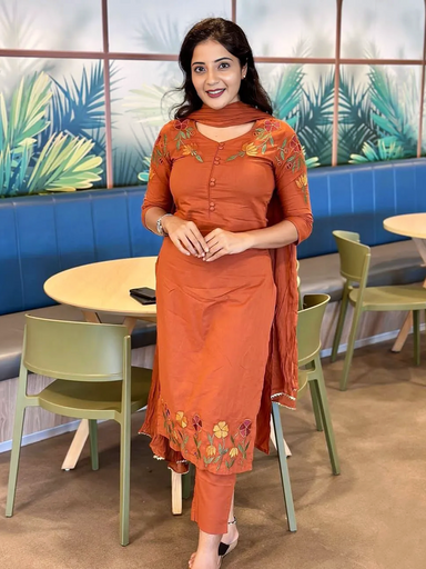 PURE COTTON EMBROIDERY WORK kurti set | Code KD139 stt