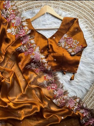 Beautiful RICH BURBIRY VIBES SAREE | Code AS485 ddf