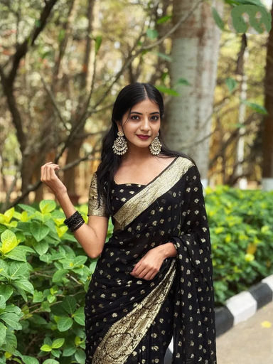 Pure Viscsose Georgette saree | Code AS488 tkk