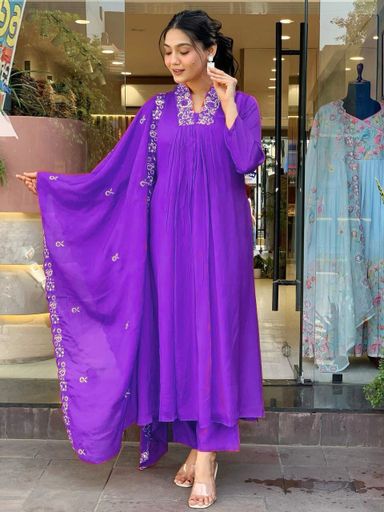 Pure cotton anarkali set | Code K334 stt