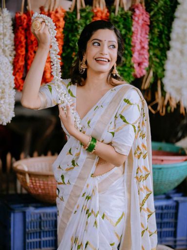Olive chain saree | Code TS119 kbb