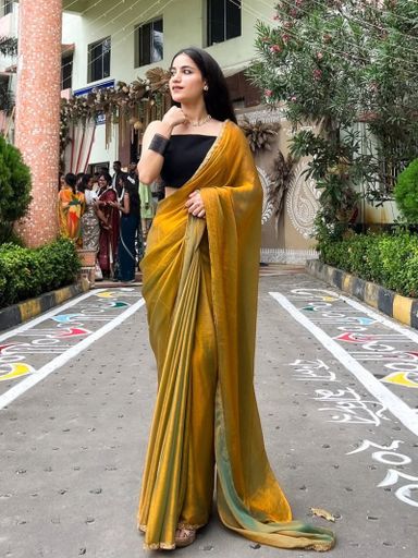 Trending elegant soft  two tone saree | AS 449 pj