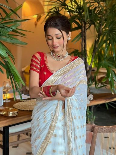 Viscose Georgette Saree | Code AS502 rd