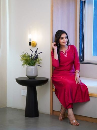 Beautiful handwork kurti pant set | Code K340 stt