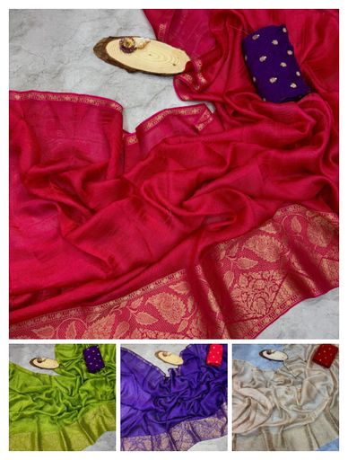 Trending Pure Soft Viscose Khadi saree | Code AS518 tkk