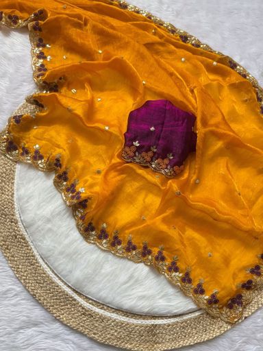 PURE FENDY SATIN  SAREE | Code AS519 pj