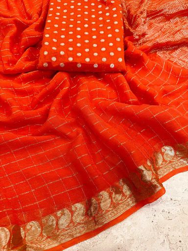 Viscose Georgette Saree | Code AS521 pj