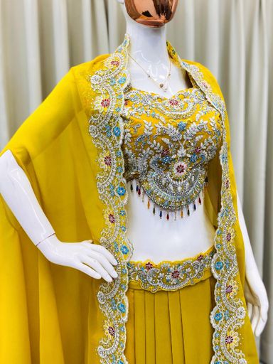 THREE PIECE INDO-WESTERN READY TO WEAR party wear | Code D231 gr