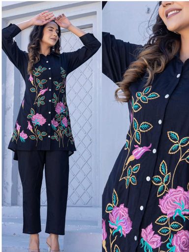 Beautiful embroidery work  cord set | Code KD151 stt