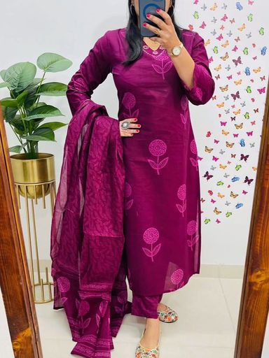 Pure cotton kurti set | Code K348 hk