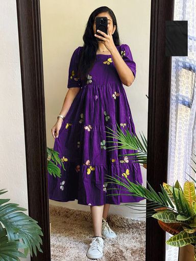 Embroidery work cotton middi | Code M183 ST