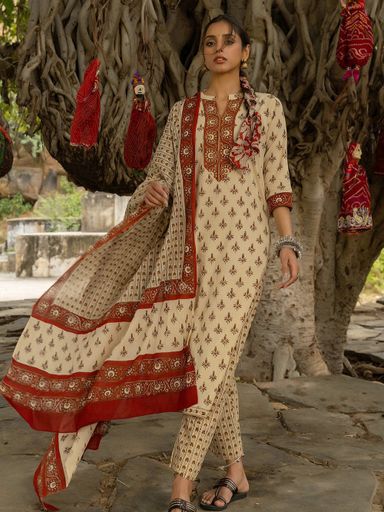Bagru Hand Block Printed Pure Cotton Kurta set | Code K355 ST