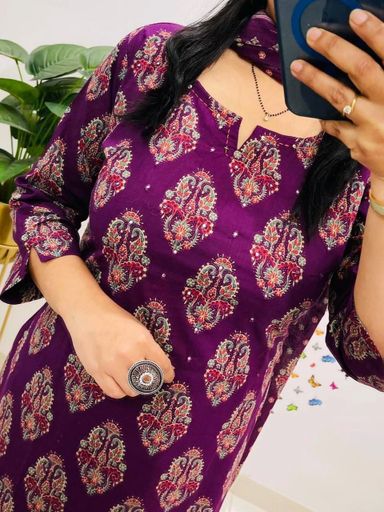 Beautiful Pure fine Cotton kurti set | Code K358 RY