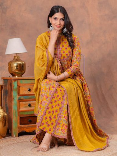 Two layer style anarkali kurti set | Code K359 HK