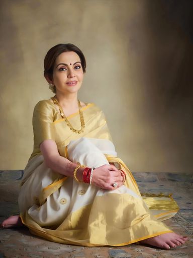 Nita Ambani inspired kerala saree | Code TS127 Kbb