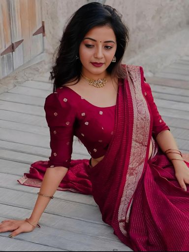 Pure viscose jacquard Chinnon saree | Code AS544 GH