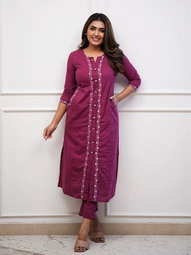 Beautiful embroidery  work kurta set | Code K380 ST
