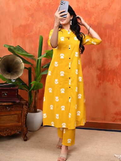 𝙋𝙪𝙧𝙚 𝙈𝙖𝙡 𝘾𝙤𝙩𝙩𝙤𝙣 A line Co-ord set | Code KD178 ST