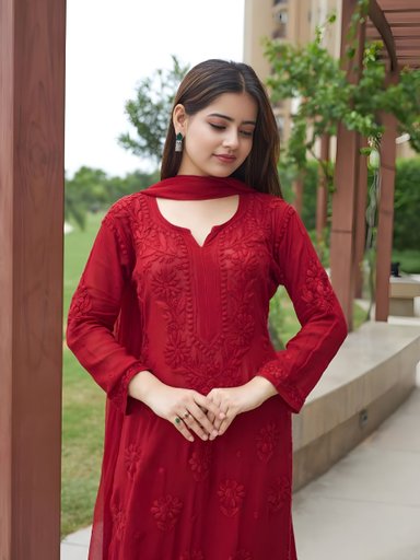 DESIGNER EXCLUSIVE GEORGETTE WITH EMBROIDERY SUIT SET | Code D251 GR