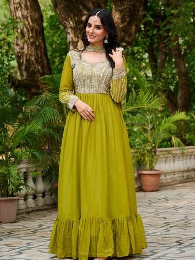 PREMIUM DESIGNER READYMADE GOWN | Code G172 GR