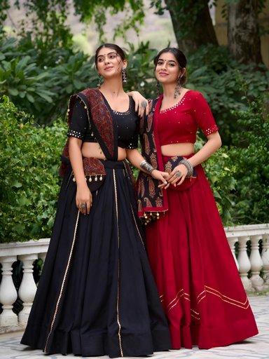 Beautiful printed pure cotton lehenga choli | Code G174 GR