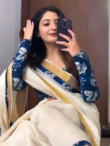 Onam Special Plain Linen saree | Code TS132 GH