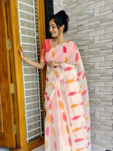 Heavy soft linen beautiful saree | Code AS555 GH