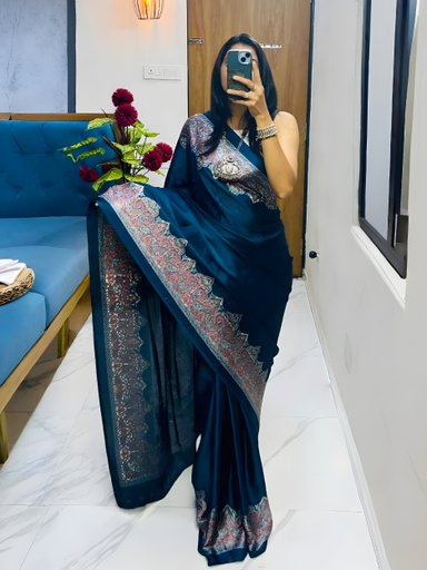 Trending semi gaji AJRrakh Gajji bandhej saree | Code AS558 GH