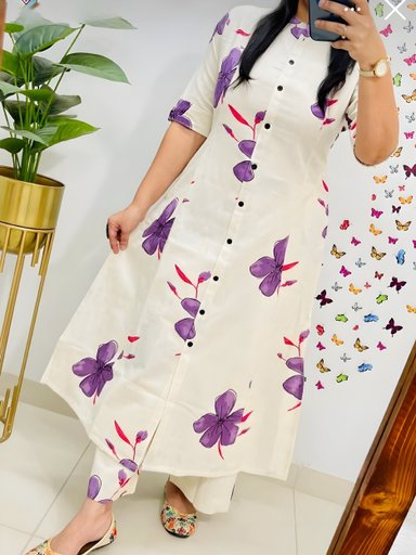 Premium Floral Fine cotton coord set | Code KD185 ST