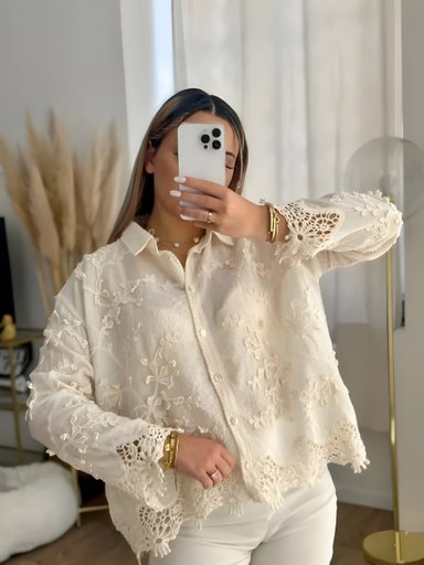 Serina Luxury Cutwork Shirt | Code W106 NK
