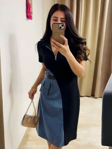 Luxury Denim Dress | Code W110 NK