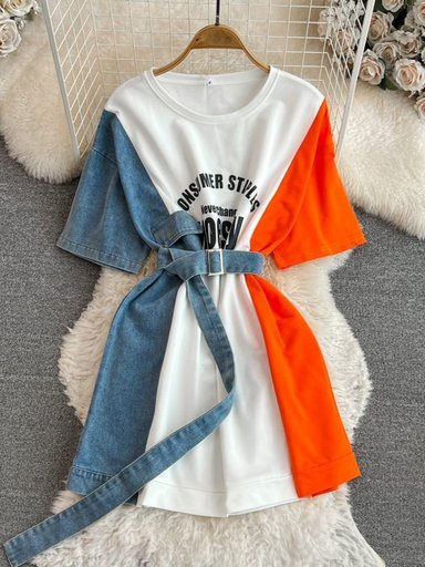DIANA luxury Denim Dress | Code W114 NK